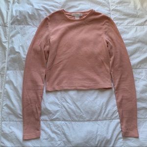 Pink Cropped Long Sleeve